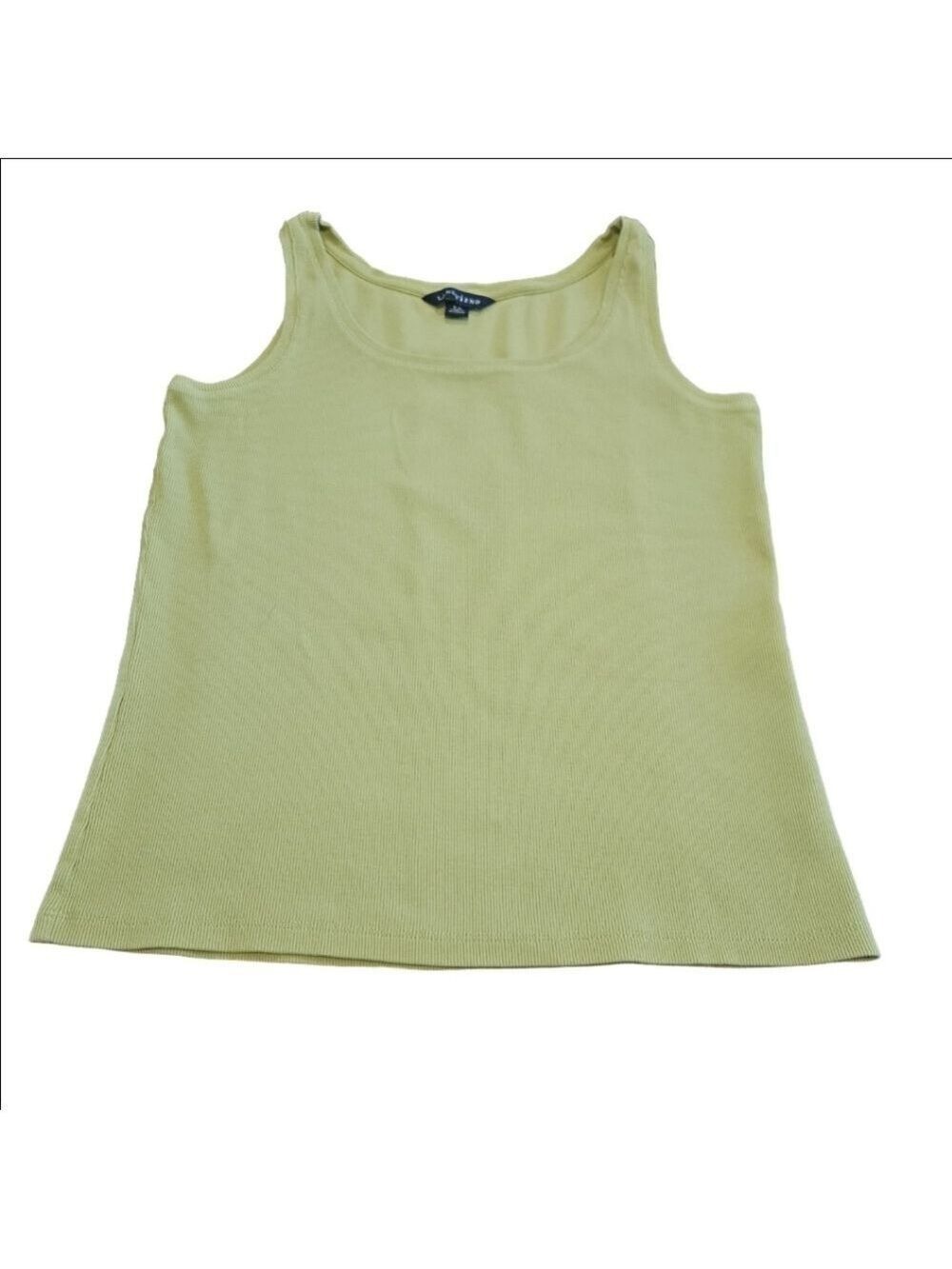 Lands' End Women's Ribbed Lime Tank Top, Size Small (6-8)